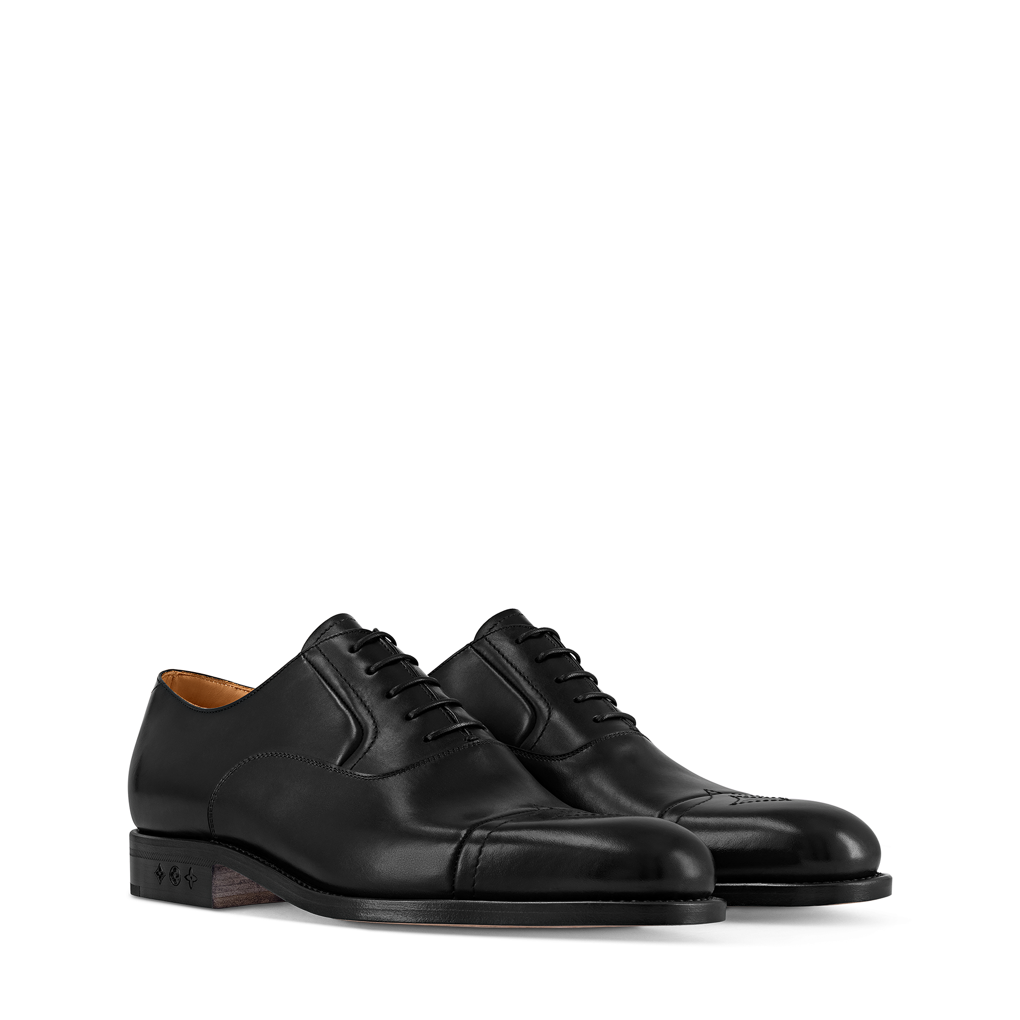 【LOUIS VUITTON】革靴 Louis Vuitton Derby Wingtip Alligator Crocodile Black Leather 7 LV